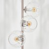 Globe floor lamp Koyoto with six clear glass shades in vertical arrangement
