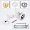 Modern globe ceiling light Gastor with clustered smoke, amber and clear glass shades