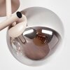 Modern globe ceiling light Gastor with clustered smoke, amber and clear glass shades