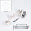 Globe ceiling light Gastor in a modern cluster of three white shades
