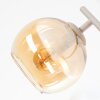 Cluster Ceiling Light Koyoto with four amber glass shades and modern design in sand