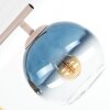 Modern globe ceiling light Koyoto with curved bar and 4 round shades