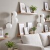Modern Globe wall light Gastor, 2-piece set with three offset round shades