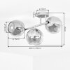 Modern Cluster Ceiling Light Koyoto with three colourful green, gold and blue glass shades