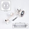 Modern wall light Koyoto, 2-piece set with three vertically arranged clear glass shades