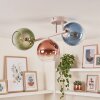 Retro cluster ceiling light Koyoto with blue, green, coppery and clear glass shades