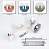 Retro cluster ceiling light Koyoto with blue, green, coppery and clear glass shades