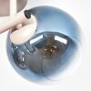 Retro cluster ceiling light Koyoto with blue, green, coppery and clear glass shades