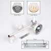 Wall Light Koyoto 2-Piece Set with Three Round Glass Shades in Smoke, Amber and Clear