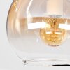 Wall Light Koyoto 2-Piece Set with Three Round Glass Shades in Smoke, Amber and Clear