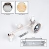 Retro sand-coloured 3-light wall lamp Koyoto, 2-piece set, vertical round shades