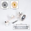 Modern Cluster Wall Light Gastor with Vertical Smoke and Amber Glass Shades, 3-Light