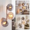 Modern Triple-Globe Wall Light Gastor with Vertical Arrangement of Three Glass Shades