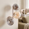 Modern Triple-Globe Wall Light Gastor with Vertical Arrangement of Three Glass Shades