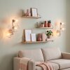 Modern vertical globe wall light Ripoll, 2-piece set with three clear glass shades
