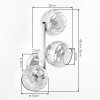 Retro 3-light wall light Koyoto, 2-piece set, vertical 3-globe arrangement, for the couch