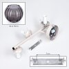 Modern Cluster Wall Light Koyoto with Three Round Smoke Glass Shades, sand frame