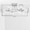 Modern cluster ceiling light Chehalis with 12 clear ribbed glass shades