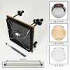 Ecru Boho cluster ceiling light Koyoto, five glass shades in amber, chrome, smoke and clear