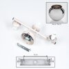 Modern cluster ceiling light Koyoto, 3 smoke-coloured glass shades, frame in sand