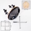 Cluster ceiling light Basto with four round woven ecru bamboo shades, Boho Style