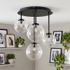 Cluster ceiling light Chehalis with 4 clear glass shades, modern design, ø 38 cm