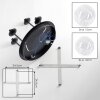 Cluster ceiling light Chehalis with 4 clear glass shades, modern design, ø 38 cm