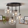 Modern round cluster ceiling light Chehalis with four clear glass shades
