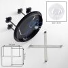 Modern round cluster ceiling light Chehalis with four clear glass shades