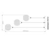 NOWA Tom 3-light Pendant Light for Dining Table, Modern, E14, Ø 41.8 cm