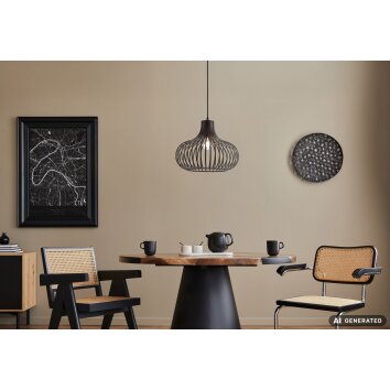 NOWA Mateo Open Cage Pendant Light, Dining Room Pendant Light, Modern E27