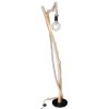 NOWA Nerida Holzast-Stehleuchte, Stehlampe mit E27 Fassung, 150 cm, 40 Watt
