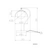 NOWA Eva round pendant lamp, hanging light G9, modern, 24.5 cm for kitchen and hallway