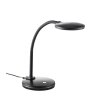 NOWA Carmen LED desk lamp for office, modern curved reading lamp with round lamp head