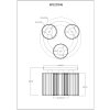 NOWA Run Modern 3-Light Round Ceiling Light, Ø 35 cm, Height 25 cm, E27, 60 Watt