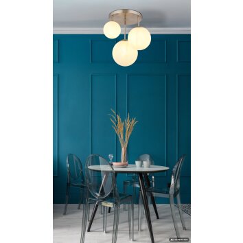 NOWA Kop 3-light globe pendant light for dining room, E27, 45 cm diameter, 44 cm high