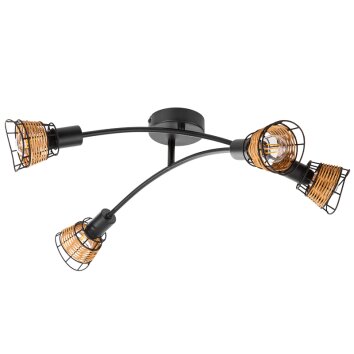 NOWA Esra Curved-Arm 4-Light Ceiling Spotlight E14 Modern for Kitchen and Living Room