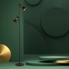 Steinhauer Preto spot floor lamp with 2 rotatable heads, GU10, 161 cm, modern