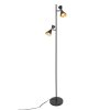 Steinhauer Preto spot floor lamp with 2 rotatable heads, GU10, 161 cm, modern