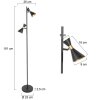 Steinhauer Preto spot floor lamp with 2 rotatable heads, GU10, 161 cm, modern