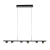 Steinhauer Marcadore LED linear pendant light, 6-light hanging lamp with rotating heads
