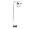Steinhauer Pintino Floor Lamp with Swiveling Lamp Head, GU10, 133 cm, On/Off Switch