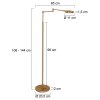 Steinhauer Soleil LED Floor Lamp, adjustable reading lamp, 7W 900lm 2200-4000K