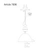 Steinhauer Frisk Industrial Pendant Light, Round Pendant Lamp, Height-Adjustable, 50 cm