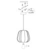 Steinhauer Sable pendant light for dining room and living room, modern, 25 cm length