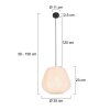Steinhauer Sable pendant light for dining room and living room, modern, 25 cm length