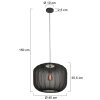 Steinhauer Sable Modern Pendant Lamp, Ø45 cm, 45 cm Length, E27 Socket, Round Mesh Shade