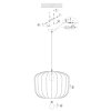 Steinhauer Sable Modern Pendant Lamp, Ø45 cm, 45 cm Length, E27 Socket, Round Mesh Shade