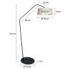 Steinhauer Zig-Zag Modern Arc Floor Lamp with Switch for Living Room and Bedroom