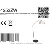 Steinhauer Zig-Zag Modern Arc Floor Lamp with Switch for Living Room and Bedroom